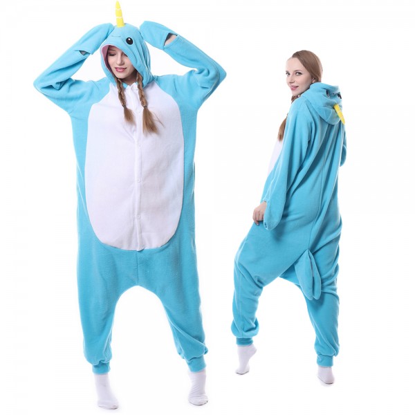 Narwhal Onesie Pajamas for Adult Animal Onesies Cosplay Halloween Costumes