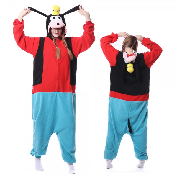 Goofy Onesie Pajamas for Adult Animal Onesies Cosplay Halloween Costumes