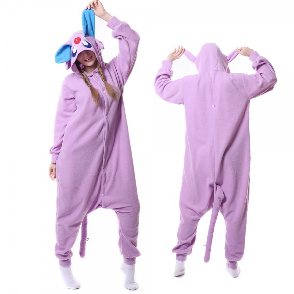 Espeon Onesie Pajamas for Adult Animal Onesies Cosplay Halloween Costumes