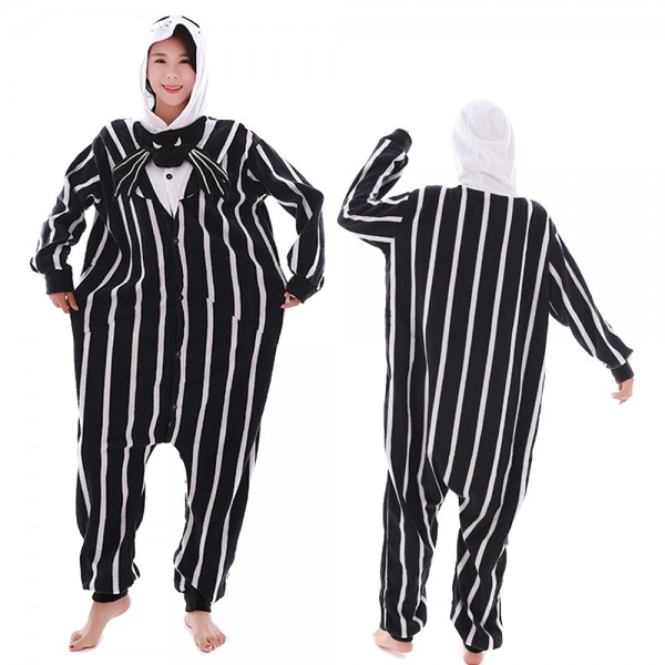 Jack Skellington Onesie Pajamas for Adult Animal Onesies Cosplay Halloween Costumes