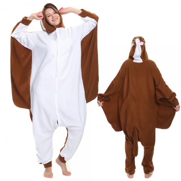 Flying Squirrel Onesie Pajamas for Adult Animal Onesies Cosplay Halloween Costumes