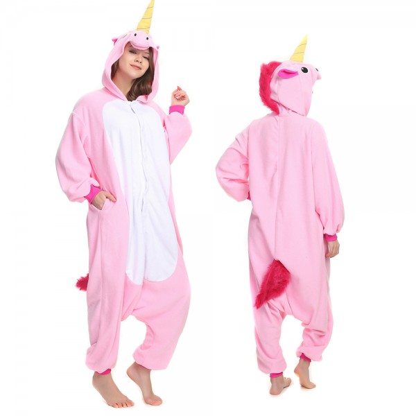 Pink Unicorn Onesie Pajamas for Adult Animal Onesies Cosplay Halloween Costumes