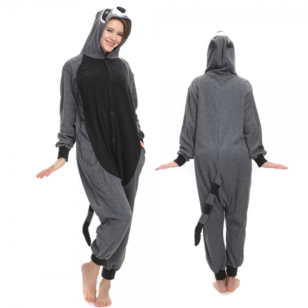 Raccoon Onesie Pajamas for Adult Animal Onesies Cosplay Halloween Costumes
