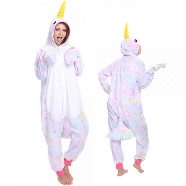 Dreamy Narwhal Onesie Pajamas for Adult Animal Onesies Cosplay Halloween Costumes