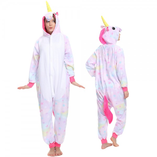 Star Unicorn Onesie Pajamas for Adult Animal Onesies Cosplay Halloween Costumes