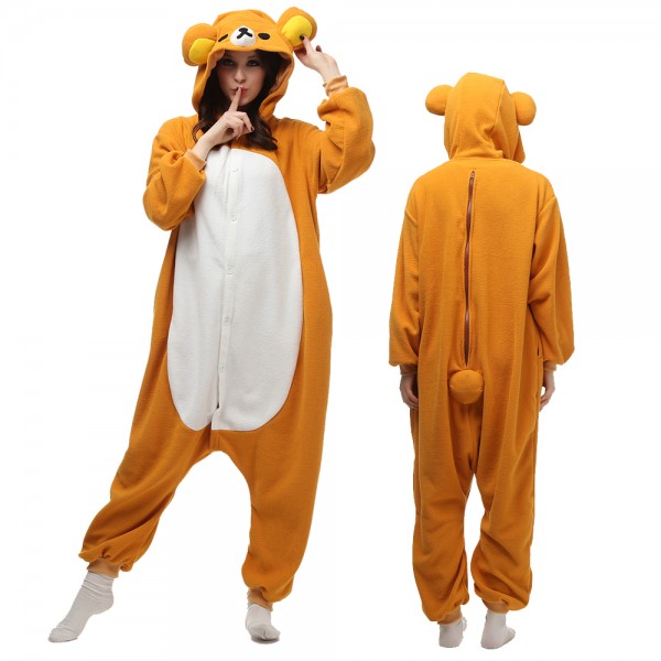 Rilakkuma Onesie Pajamas for Adult Animal Onesies Cosplay Halloween Costumes