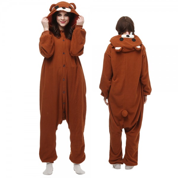 Brow Bear Onesie Pajamas for Adult Animal Onesies Cosplay Halloween Costumes