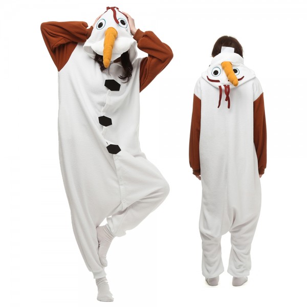 Olaf Onesie Pajamas for Adult Animal Onesies Cosplay Halloween Costumes