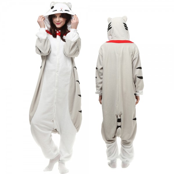 Tabby Cat Onesie Pajamas for Adult Animal Onesies Cosplay Halloween Costumes