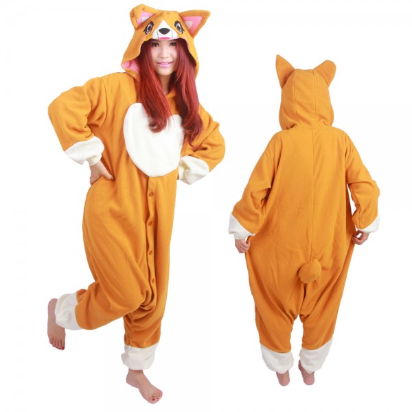 Corgi Dog Onesie Pajamas for Adult Animal Onesies Cosplay Halloween ...