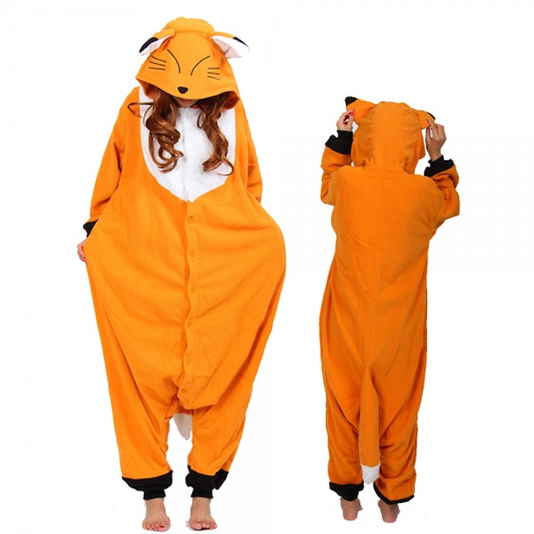 Fox Onesie Pajamas for Adult Animal Onesies Cosplay Halloween Costumes