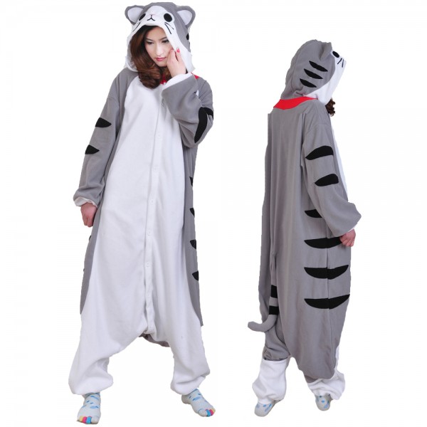 Cheese Cat Onesie Pajamas for Adult Animal Onesies Cosplay Halloween Costumes