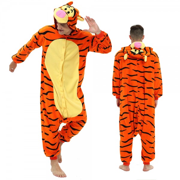 Tigger Onesie Pajamas for Adult Animal Onesies Cosplay Halloween Costumes