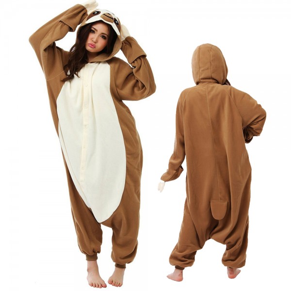 Sloth Onesie Pajamas for Adult Animal Onesies Cosplay Halloween Costumes