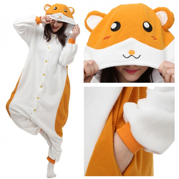 Hamtaro Onesie Pajamas for Adult Animal Onesies Cosplay Halloween Costumes