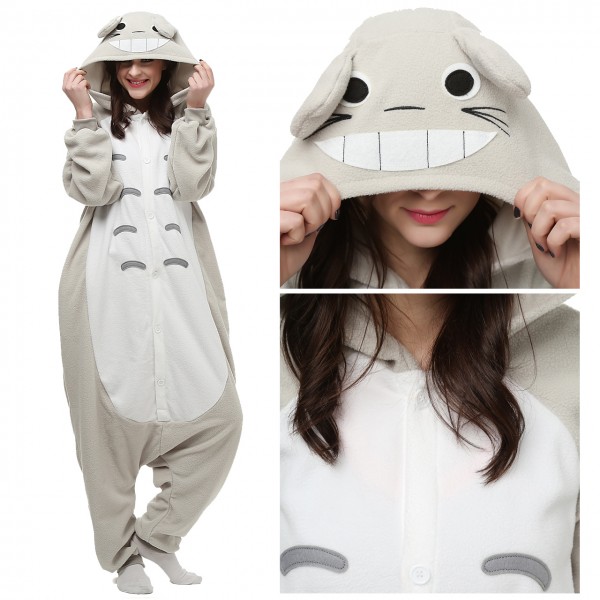 Totoro Onesie Pajamas for Adult Animal Onesies Cosplay Halloween Costumes
