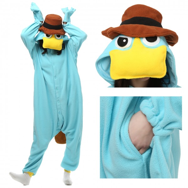 Platypus Onesie Pajamas for Adult Animal Onesies Cosplay Halloween Costumes