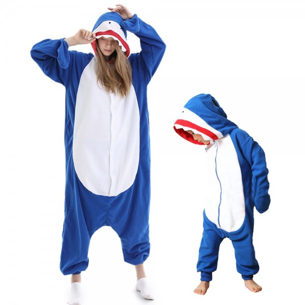 Shark Onesie Pajamas for Adult & Kids Animal Onesies Halloween Costumes