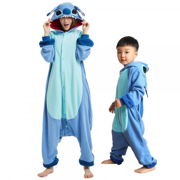 Stitch Onesie Pajamas for Adult & Kids Animal Onesies Halloween Costumes