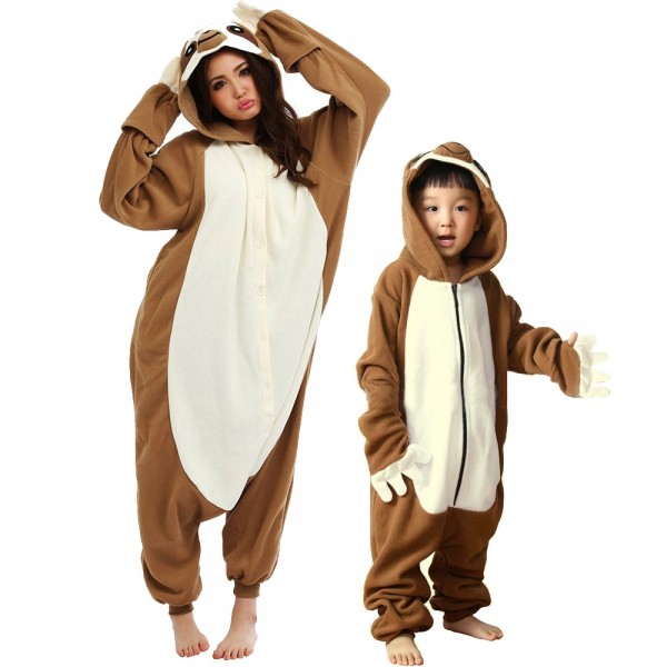Sloth Onesie Pajamas for Adult & Kids Animal Onesies Halloween Costumes