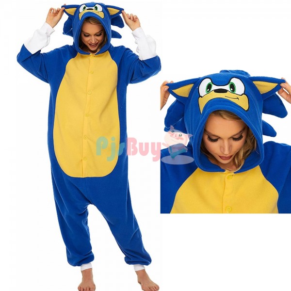 Sonic The Hedgehog Onesie for Adult Easy Halloween Costume
