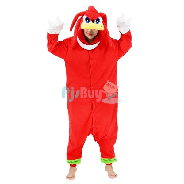 Knuckles The Echidna Onesie for Adult Easy Halloween Costume