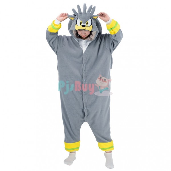 Silver The Hedgehog Onesie for Adult Easy Halloween Costume