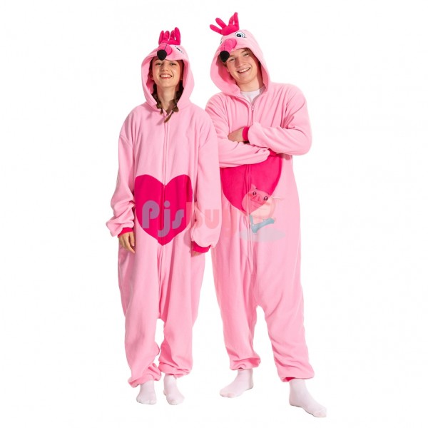 Pink Flamingo Onesie for Adult Couples Easy Halloween Costume