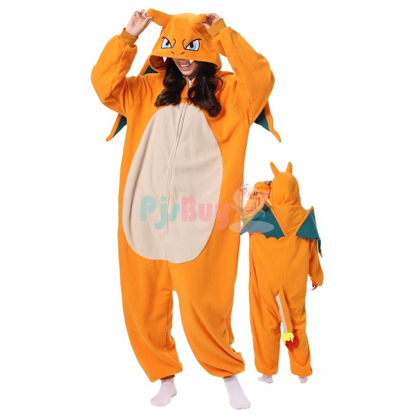 Character Charizard Onesie Cute Easy Halloween Costume For Adult