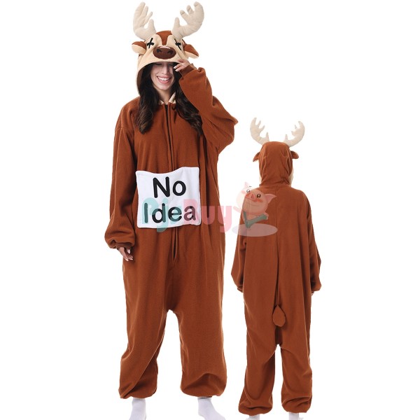 Cute Funny Deer Onesie Pun Halloween Costume Outfit For Adult