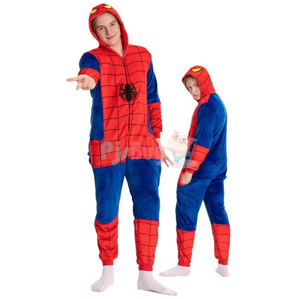 Adults & Teens Spider Man Onesie Pajamas Easy Halloween Costume Idea