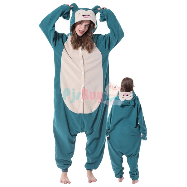 Adult Snorlax Cosplay Halloween Costume Onesie Pajamas Outfit