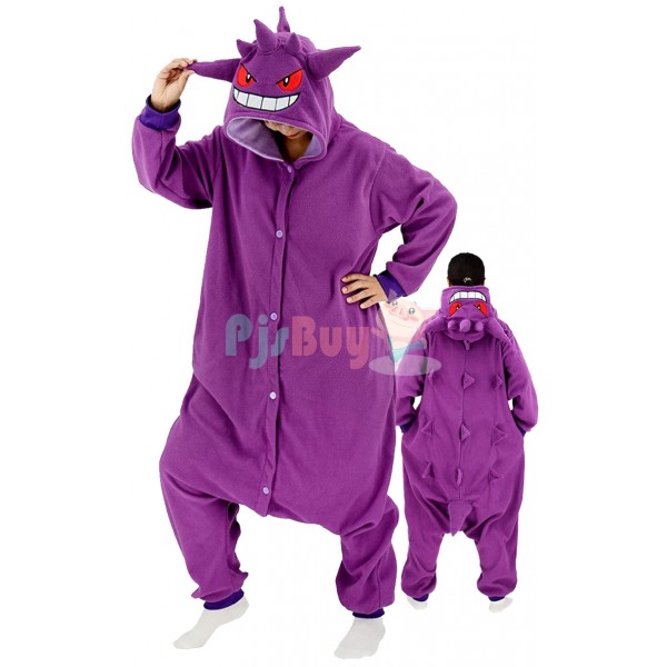 Gengar Halloween Costume Easy Cosplay Onesie For Adults Outfit Suit