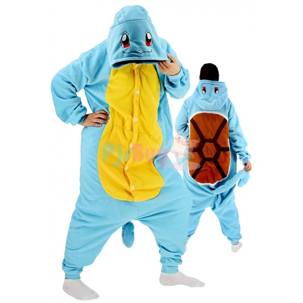 Cute Easy Squirtle Squad Cosplay Halloween Costume Outfit Adult Onesie Suit