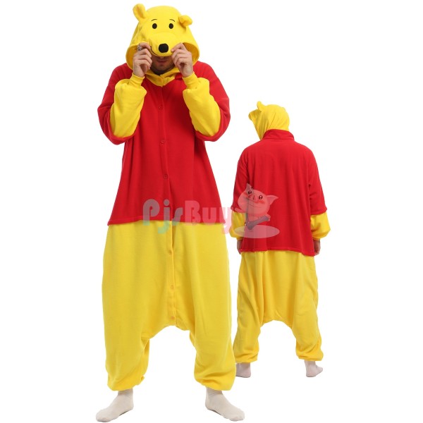 Winnie The Pooh Halloween Costume For Adult Onesie Suit
