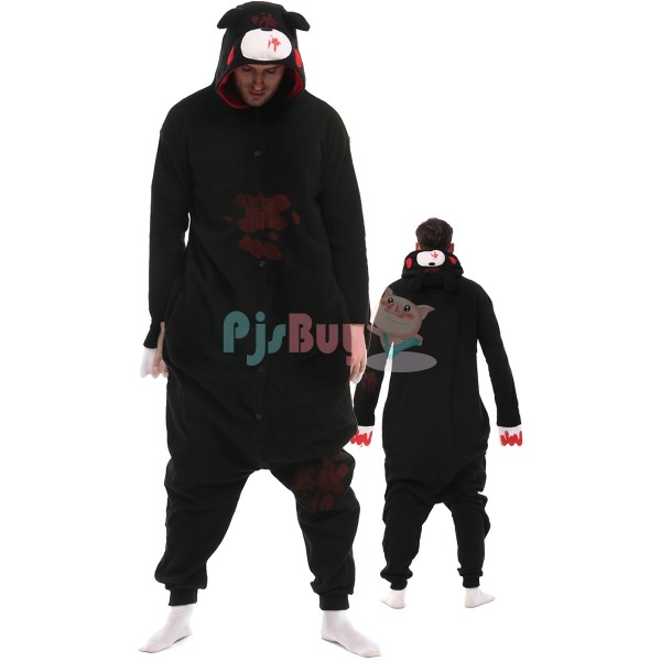 Black Gloomy Bear Onesie Pjs For Adult Cute Easy Halloween Costume