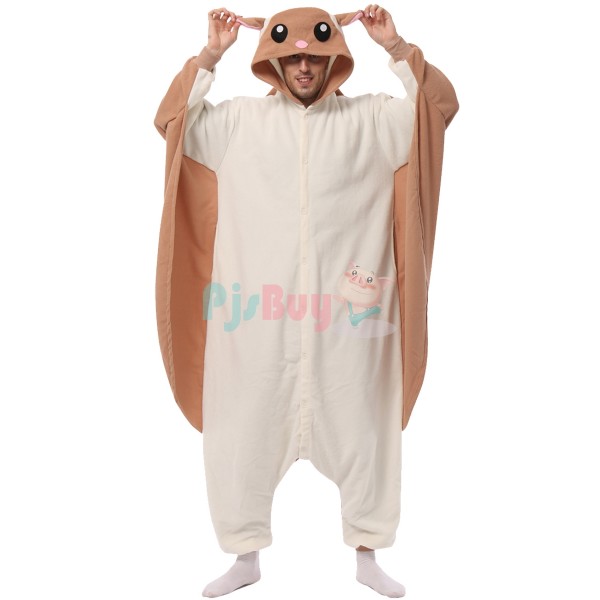 Flying Squirrel Onesie Outfit For Adult Cute Easy Halloween Costume