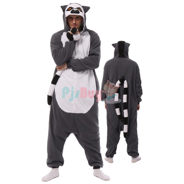 Lemur Onesie Pajamas For Adult Cute Easy Halloween Costume