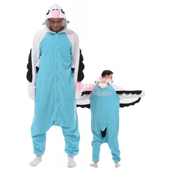 Blue Bird Parrot Halloween Costume For Adult Onesie Outfit Suit