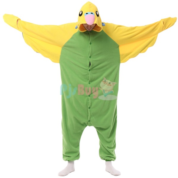Green Bird Parrot Halloween Costume For Adult Onesie Outfit Suit