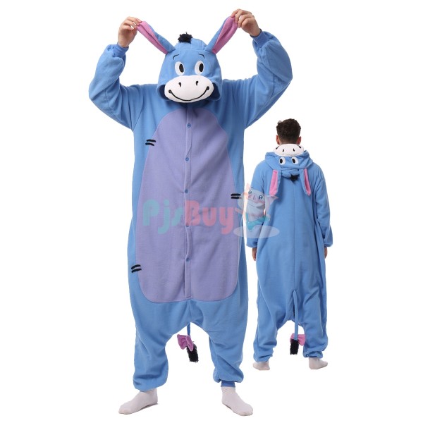 Eeyore Onesie Pajamas For Adult Halloween Costume Outfit