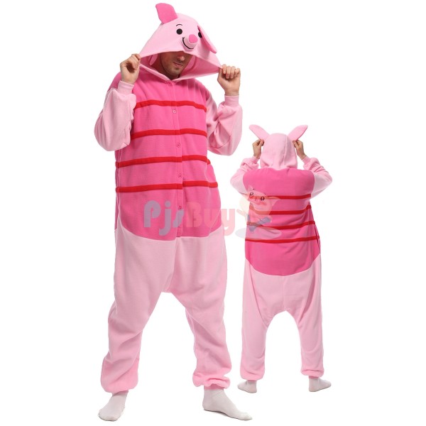 Adult Piglet Costume Outfit Cute Character Onesie Pajamas