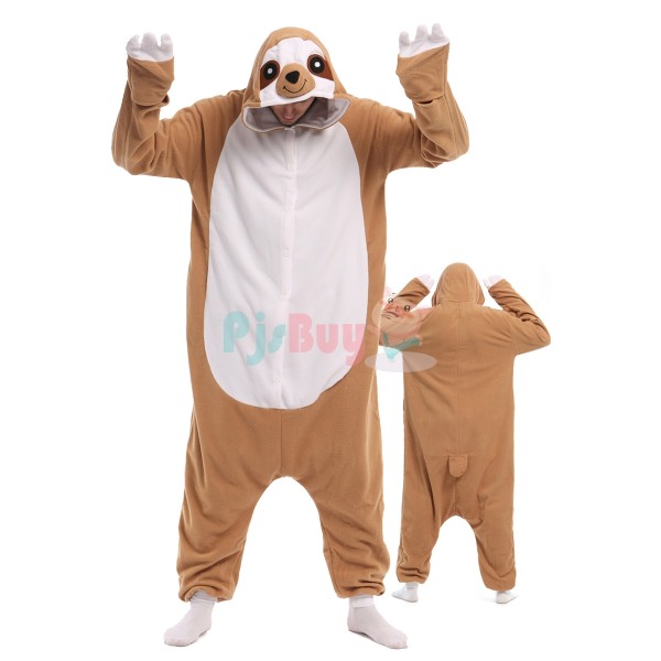 Sloth Onesie For Adults Cute Easy Halloween Costume Idea