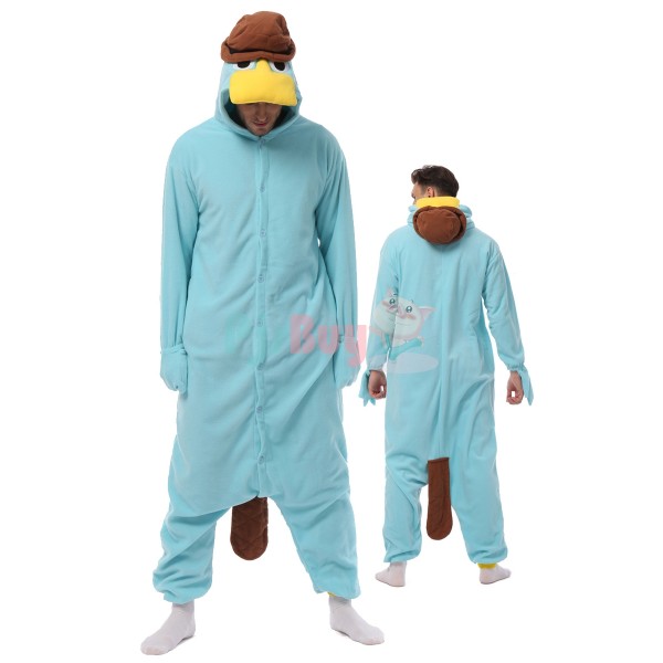 Perry The Platypus Onesie Pajamas For Adult Cute Easy Halloween Costume