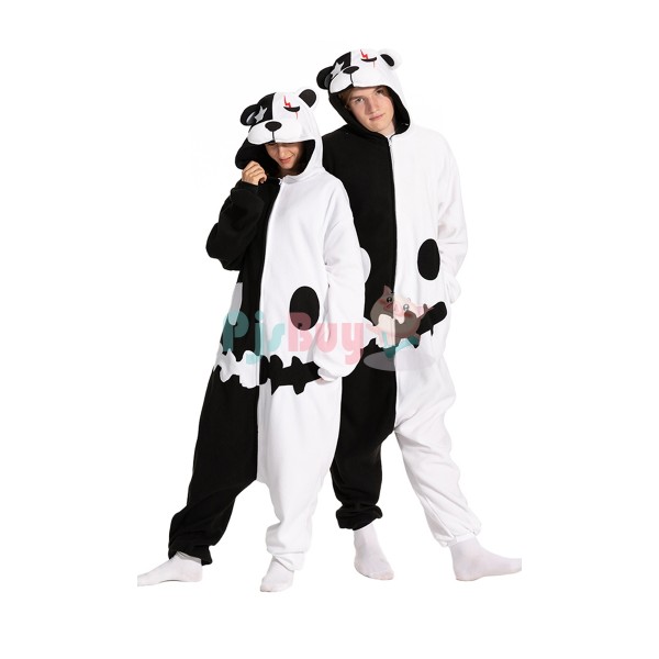Danganronpa Monokuma Onesie Pajamas For Couples Matching Halloween Costume
