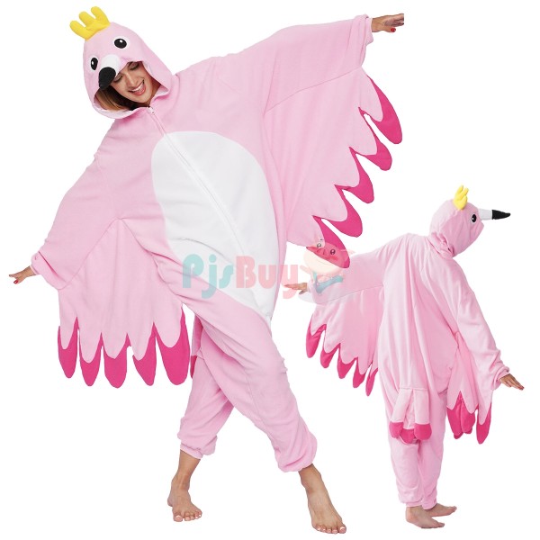 Adult Flamingo Halloween Costume Cute Animal Onesies Outfit