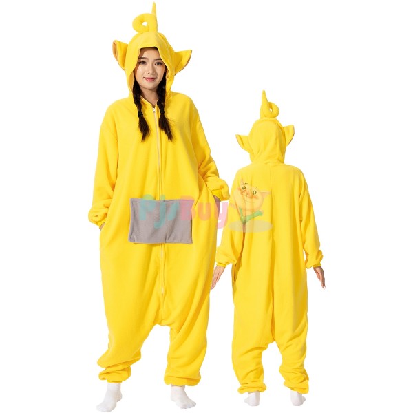 Yellow Teletubbies Costume Lala Onesie Outfit Cute Easy Halloween Cosplay Idea