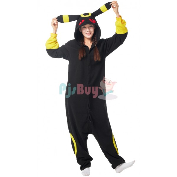 Umbreon Cosplay Eevee Evolution Halloween Costume for Adult Onesie Pajamas