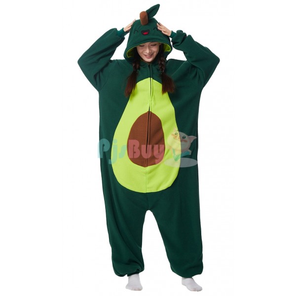 Avocado Onesie For Adult Fruit Costume Cute Easy Halloween Cosplay Idea
