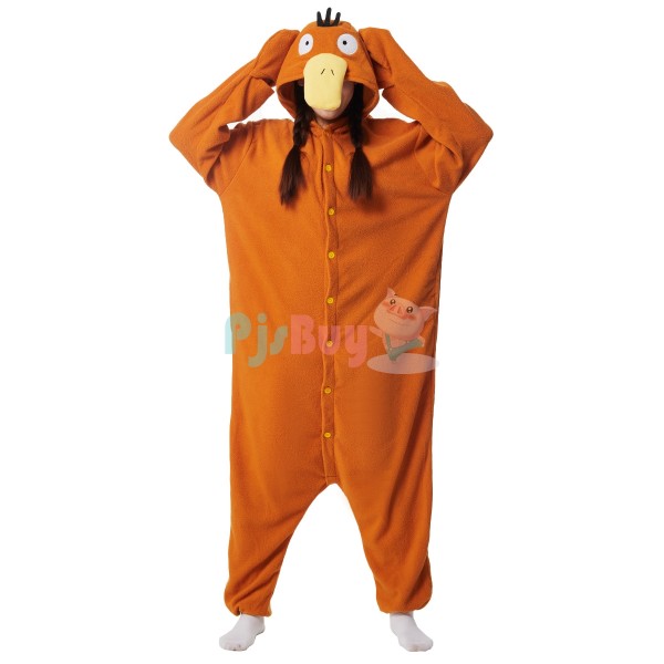 Psyduck Onesie For Adult Cute Easy Halloween Costume Cosplay Outfit